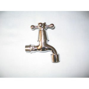 Wall tap for sink 102v chrome 12 cm